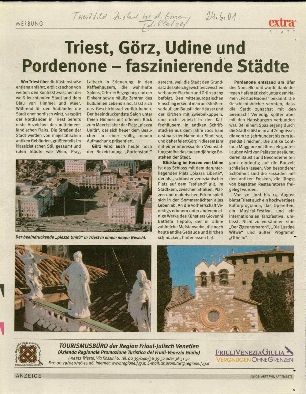 Triest, Görz, Udine und Pordenone - faszinierende Städte