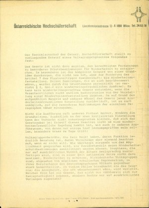 Dopis Österreichische Hochschülerschaft  - nosilna