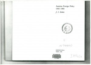 Austrian Foreign Policy 1945–1985  - nosilna