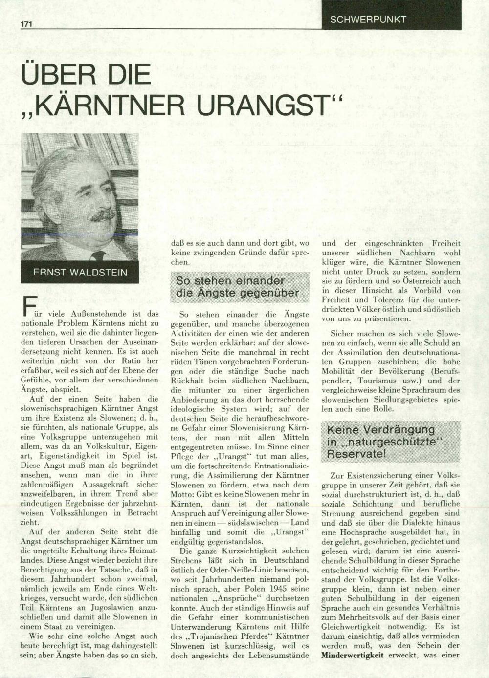 Über die »Kärntner Urangst«