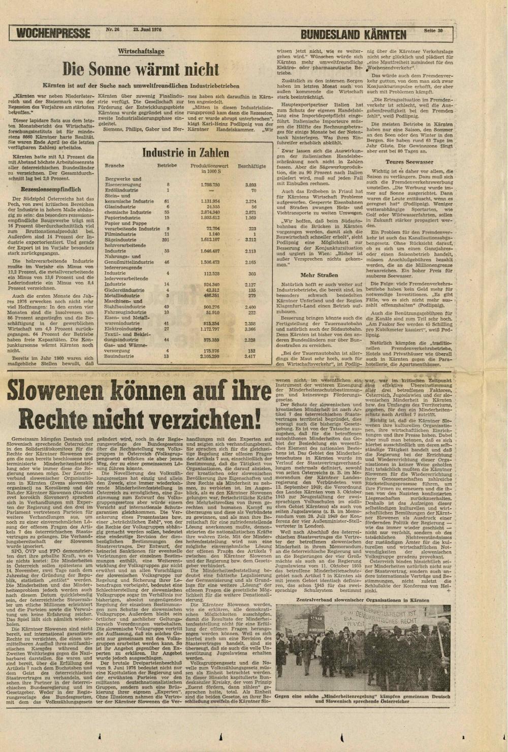 Slowenen können  auf ihre Rechte nicht verzichten!