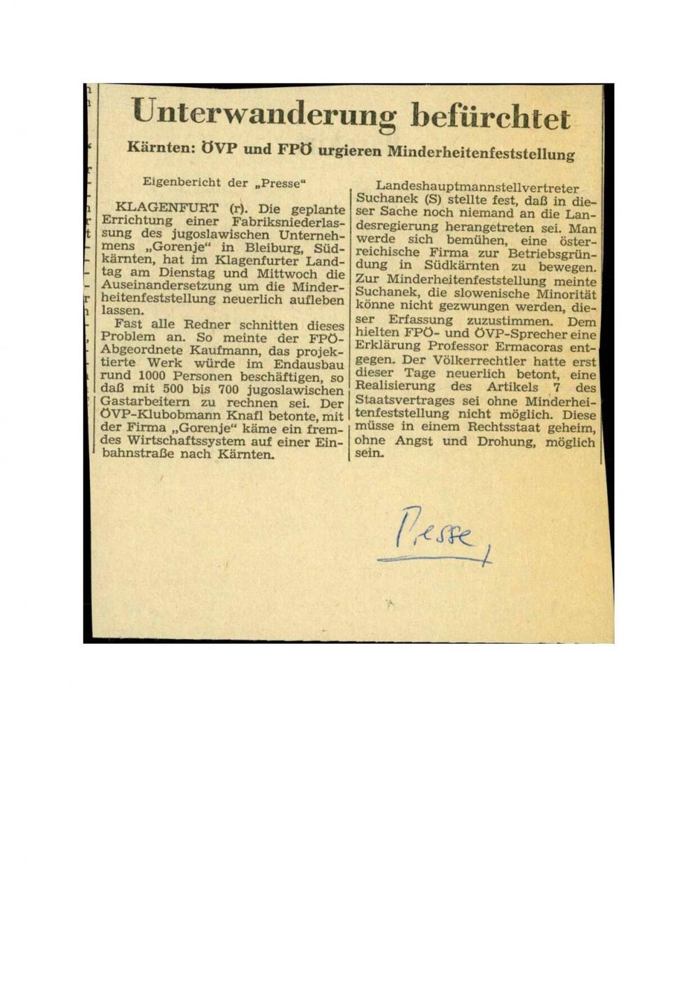 Unterwanderung befürchtet Kärnten