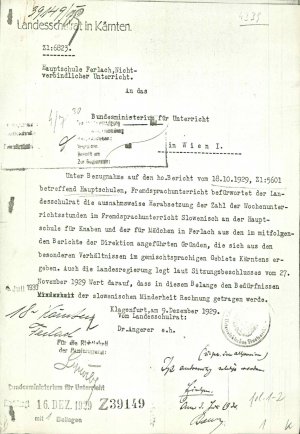 Dopis: Hauptschule Ferlach, Nichtverbind...  - nosilna