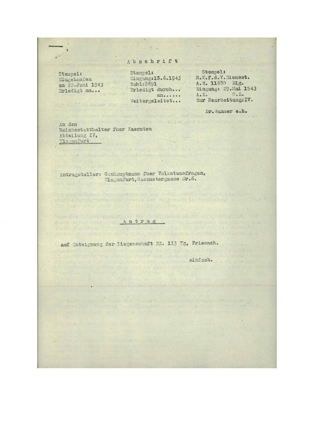 Dopis: Antrag auf Enteignung der Liegens... - nosilna