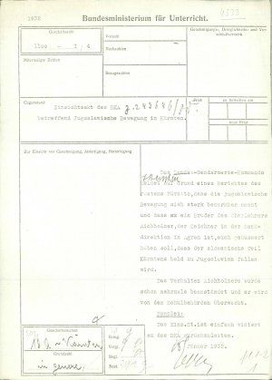 Dopis:  Einsichtsakt des BKA betreffend ...  - nosilna