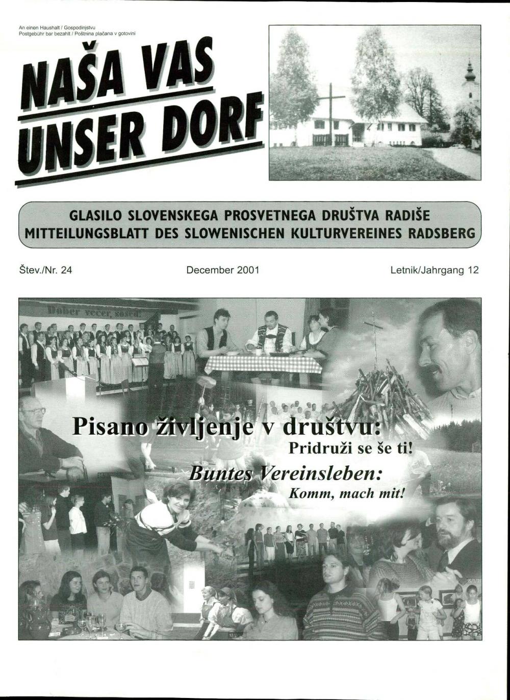 Naša vas: Glasilo slovenskega prosvetnega društva Radiše, Štev. 24, Letnik 12