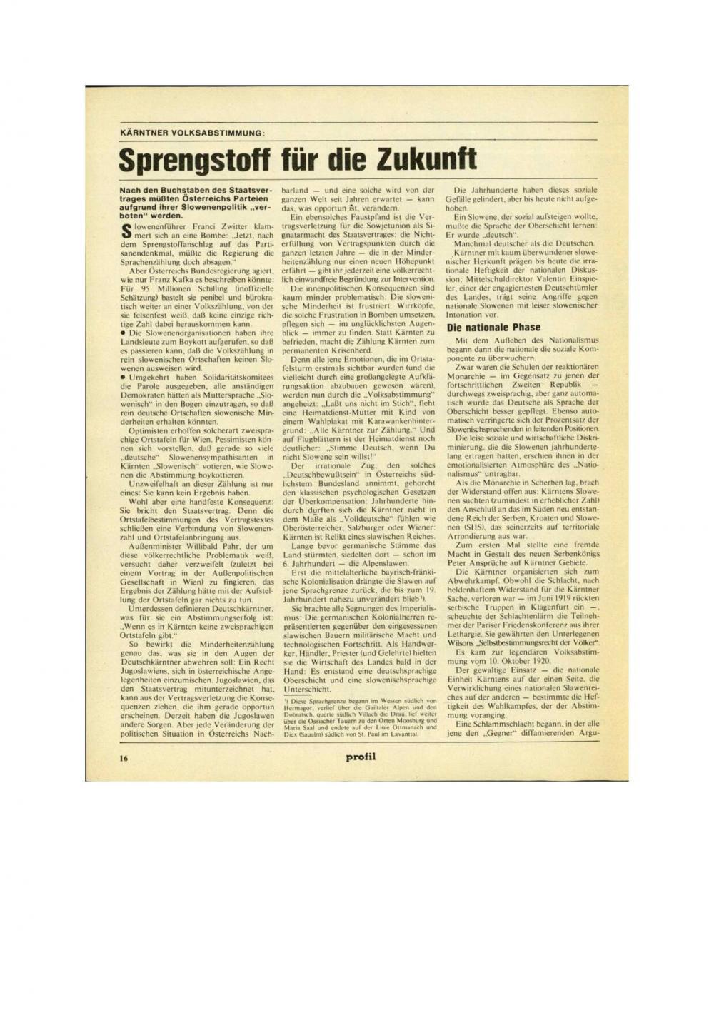Sprengstoff für die Zukunft
