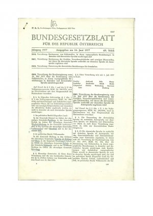 Bundesgesetzblatt  für die Republik Öste...  - nosilna