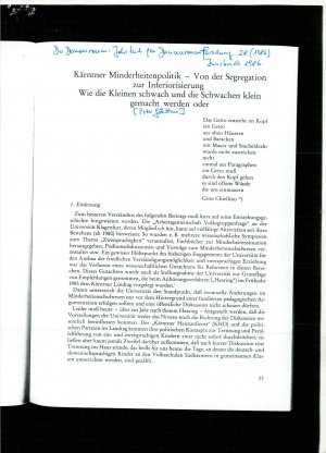 Kärntner Minderheitenpolitik - Von der S...  - nosilna