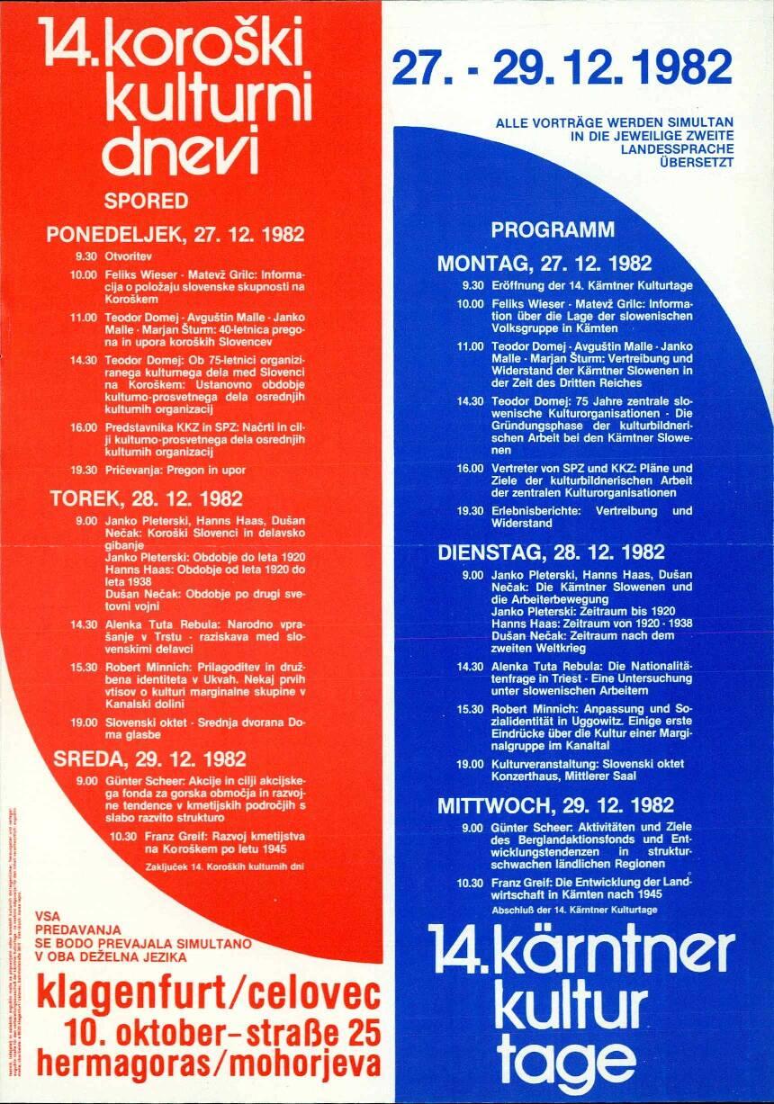 Vabilo: 14. Koroški kulturni dnevi - nosilna