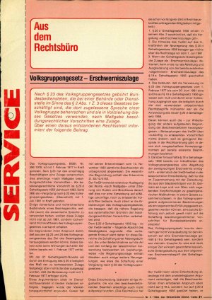 Volksgruppengesetz – Erschwerniszulage  - nosilna