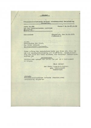 Dopis o nazivu ob pridobitvi čina  - nosilna