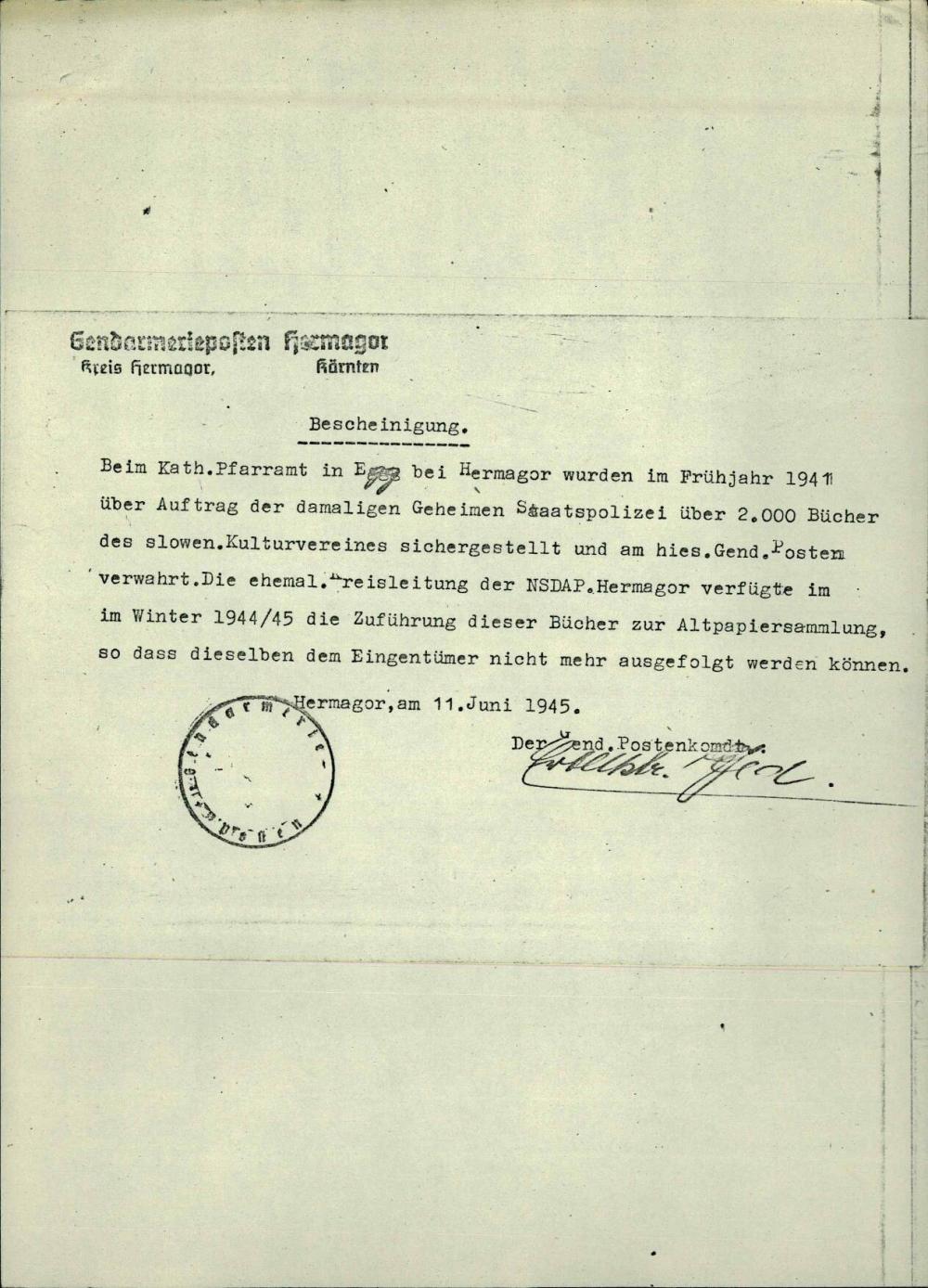 Anspruche des Herrn Reichsminister dr. Frick für den Reichsstatthalter dr. Friedrich Rainer in Klagenfurt um 16. Dezember 1941
