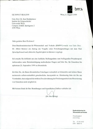 Prošnja za mnenje o projektu Spracherheb...  - nosilna