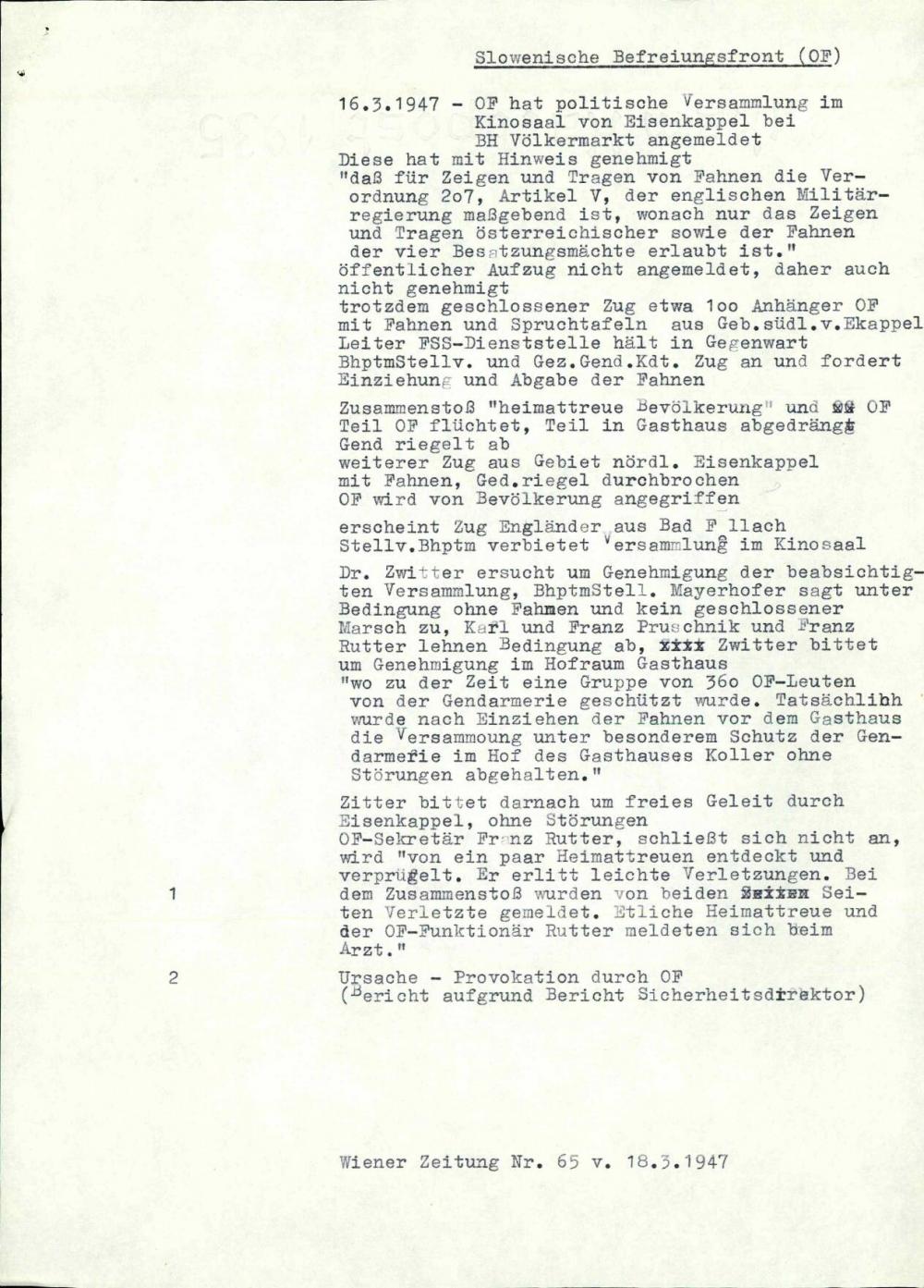 Slowenische Befreiungsfront (OF)