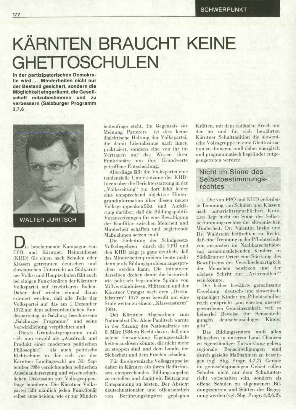 Kärnten braucht keine Ghettoschulen
