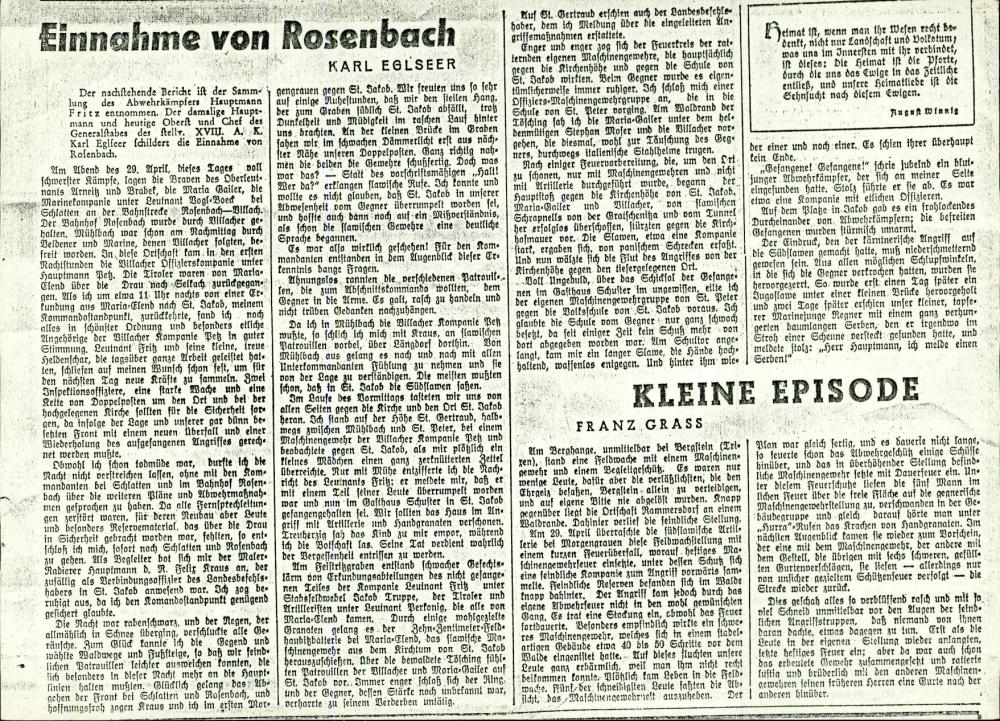 Einnahme von Rosenbach - nosilna