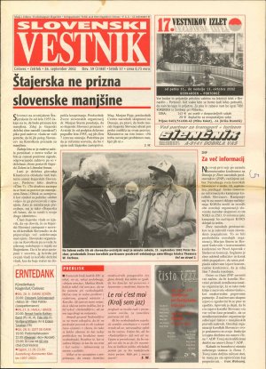 Slovenski vestnik, štev. 39 (3188), letn...  - nosilna
