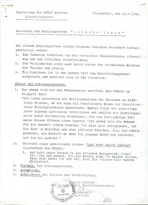 Anweisung  zum Schulungsthema "Bolschewi...  - nosilna