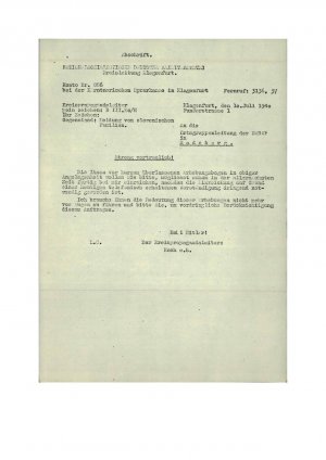 Dopis: Meldung von slowenischen Familien  - nosilna