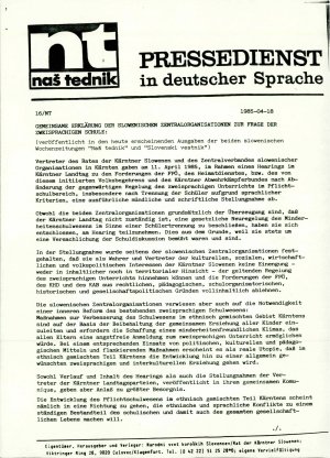 Gemeinsame Erklärung der slowenischen Ze...  - nosilna