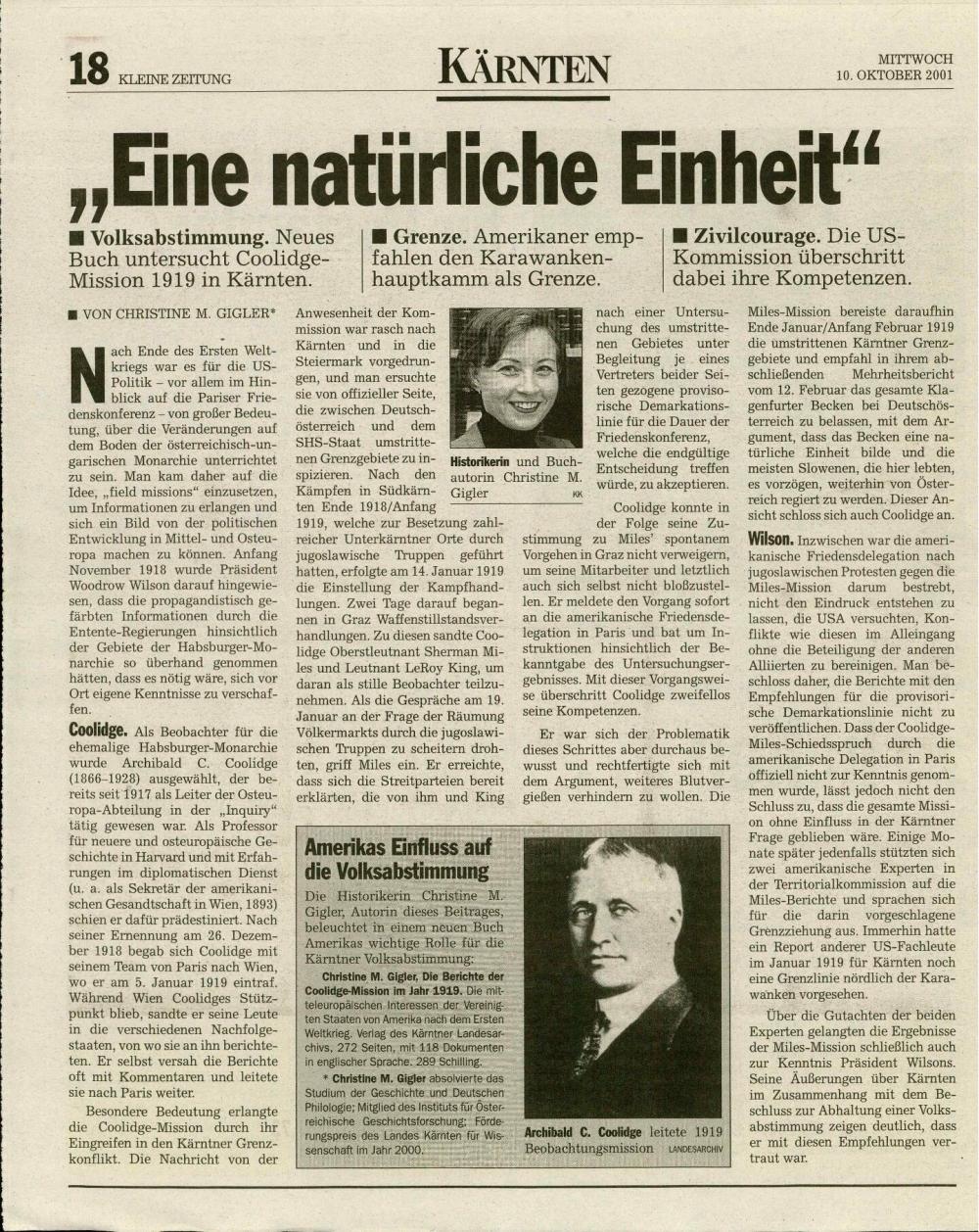 »Eine natürliche Einheit«