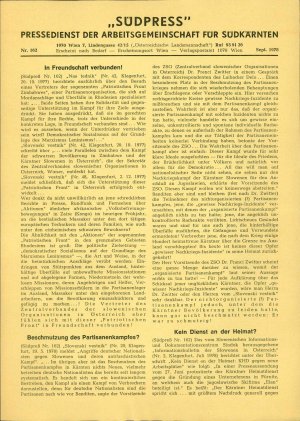 »Südpress« : Pressedienst der Arbeitsgem...  - nosilna