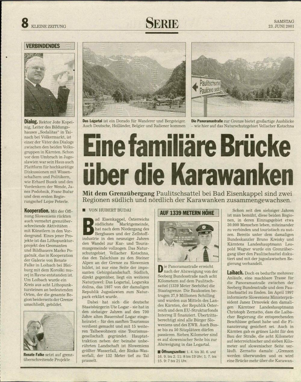 Eine familiäre Brücke über die Karawanken