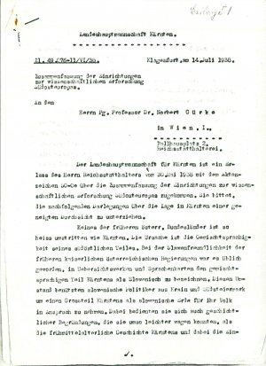 Dopis: Zusammenfassung der Einrichtungen...  - nosilna