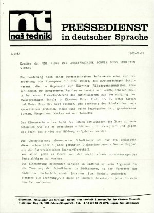 Komitee der UNI Wien: die zweisprachige ...  - nosilna