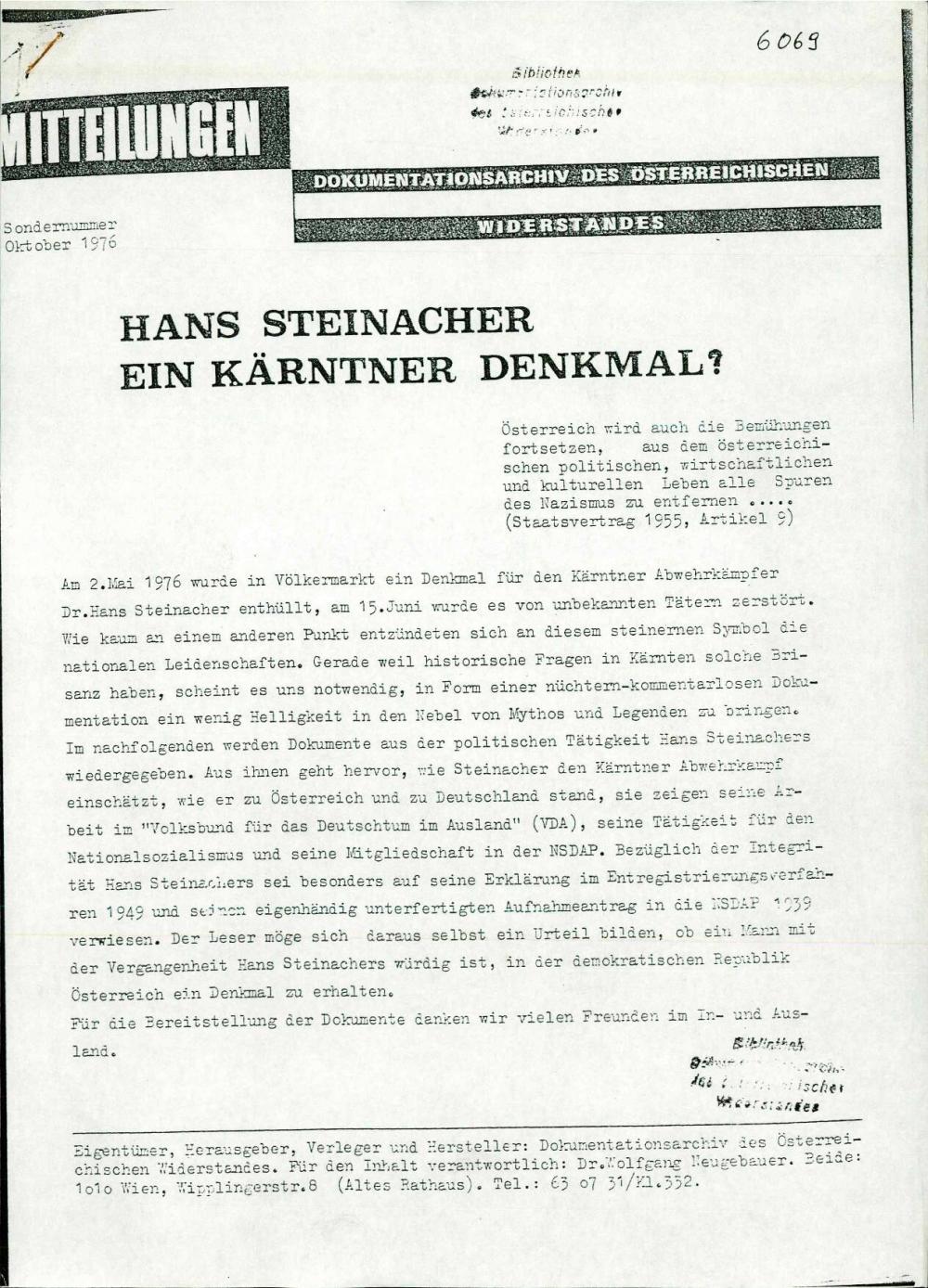 Ein kärntner Denkmal?
