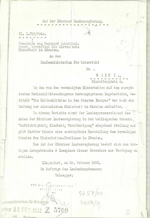 Dopis: Broschüre von Bernhard Scheichelb...  - nosilna