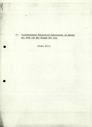 IV. Zusammenarbeit Österreich-Jugoslawie...  - nosilna