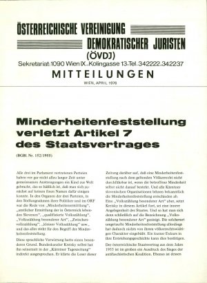 Minderheitenfeststellung verletzt Artike...  - nosilna