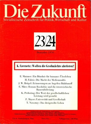 Die Zukunft - Sozialistische Zeitschrift...  - nosilna