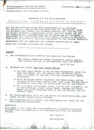 Anweisung für das Schulungsthema "Kärnte...  - nosilna