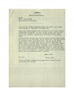 Pismo očeta Johanna in Josefa Ogrisa  - nosilna