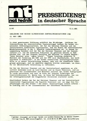 Erklärung der beiden slowenischen Zentra...  - nosilna