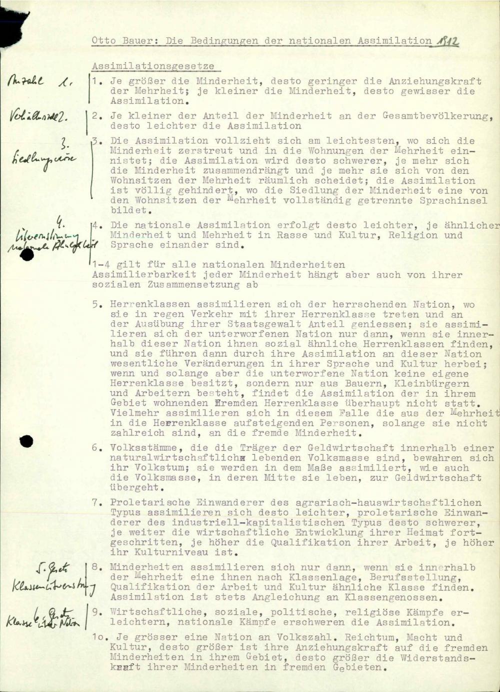 Die Bedingungen der nationalen Assimilation