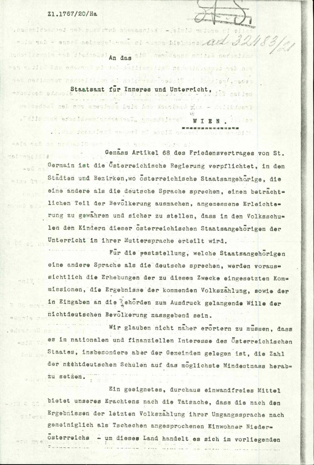 Dopis o statusu avstrijskih narodnih manjšin
