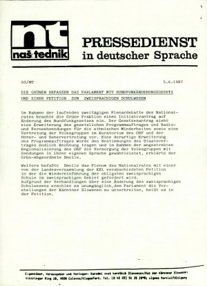 Die Grünen befassen das Parlament mit Ru...  - nosilna