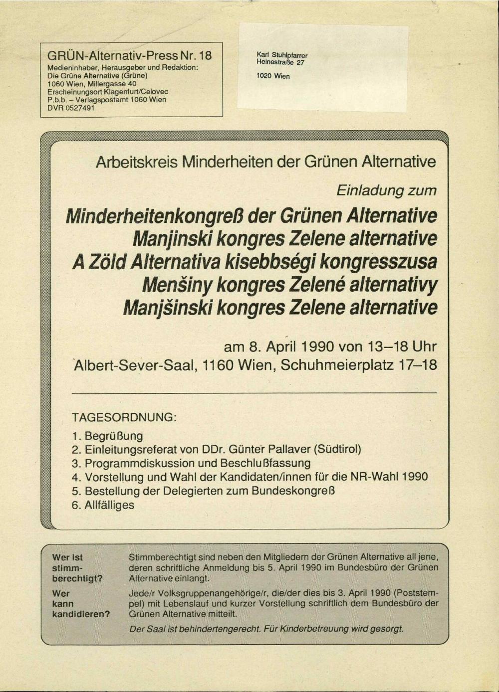 Manjšinski kongres Zelene alternative
