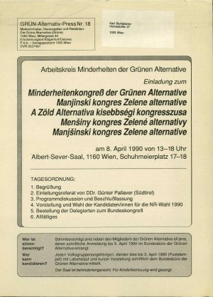 Manjšinski kongres Zelene alternative  - nosilna