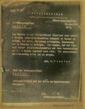 Dopis o dostavi in zalogi orožja  - nosilna