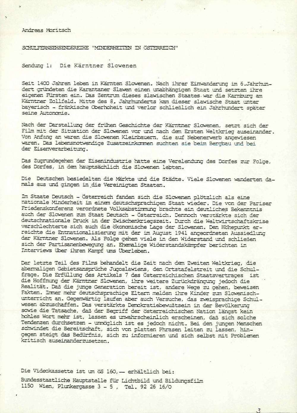 Schulfernsehsendereihe "Minderheiten in Österreich"