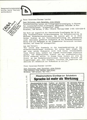 Zwei Kulturen, zwei Sprachen, eine Schul...  - nosilna