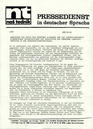 Erklärung der Rates der kärntner slowene...  - nosilna