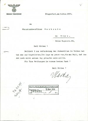 Dopis o judovskih vilah  - nosilna