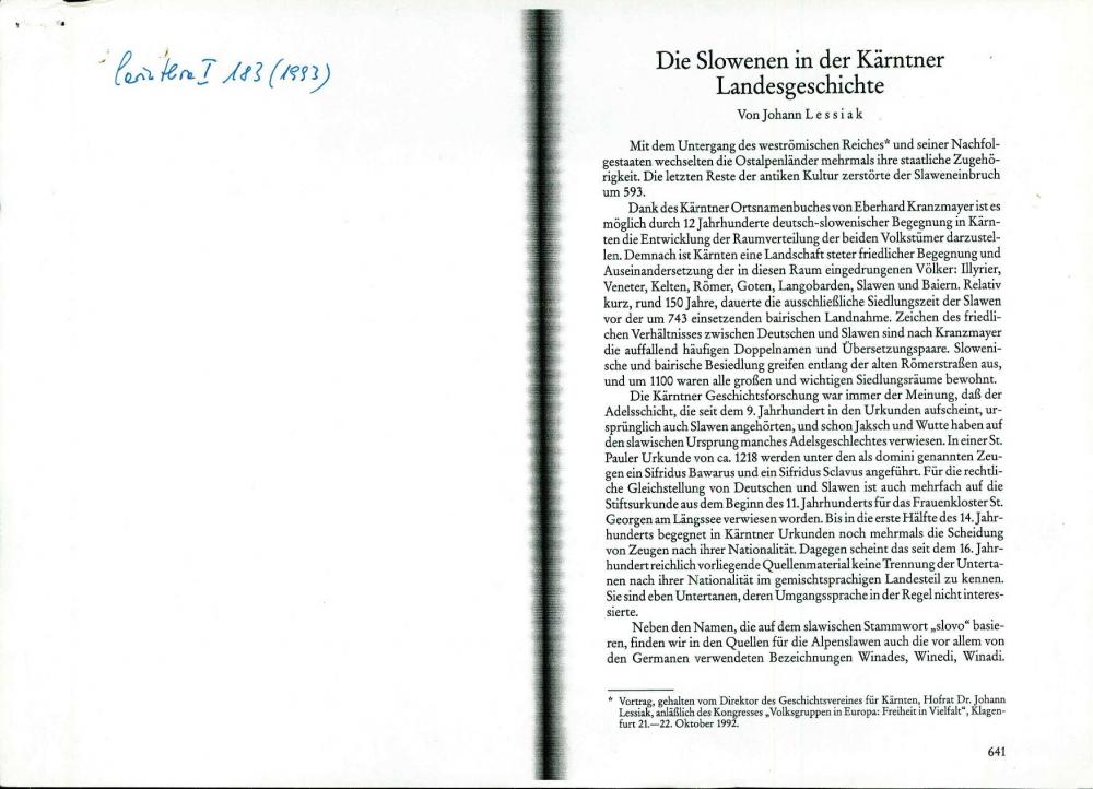 Die Slowenen in der Kärntner Landesgeschichte