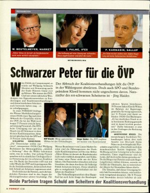 Schwarzer Peter für die ÖVP  - nosilna